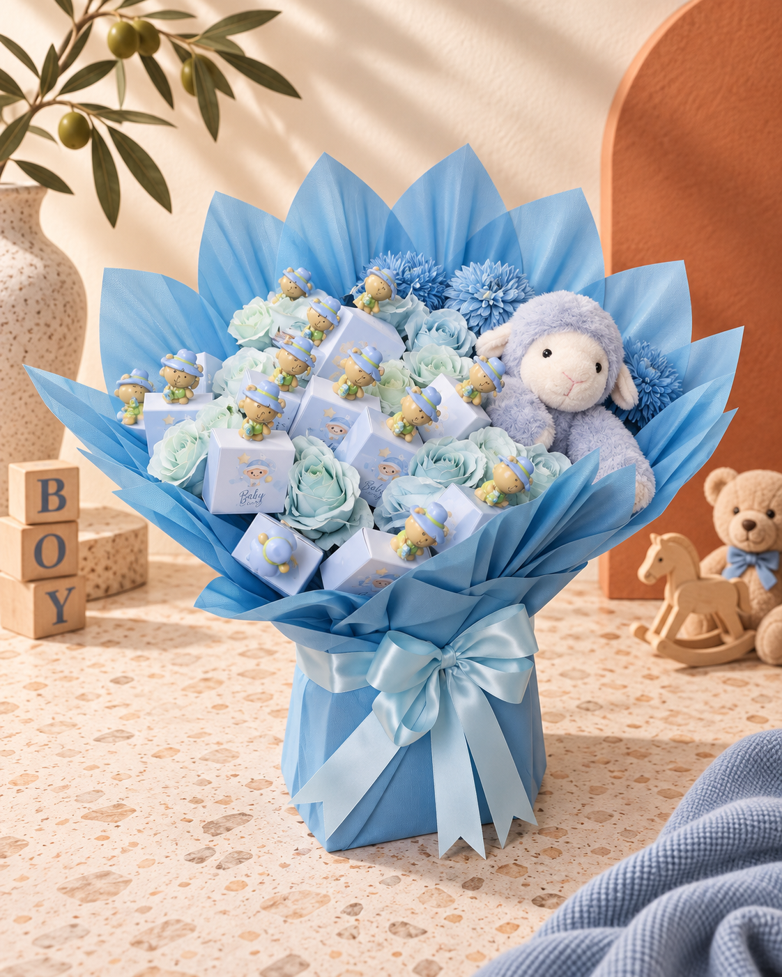 Baby boy bouquet