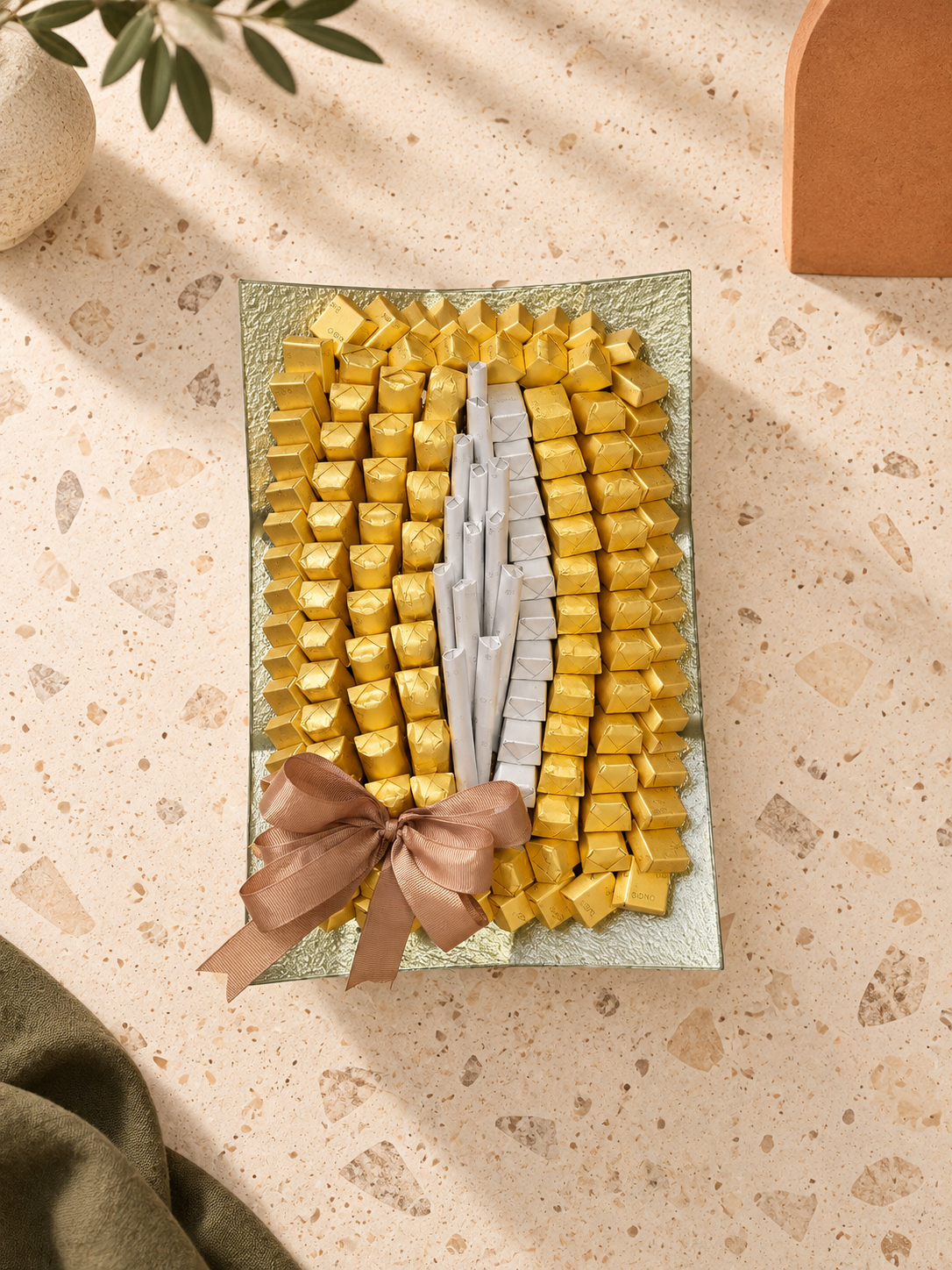 Ivory Gold Chocolate Tray